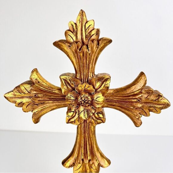 Vintage 11" Standing Cross Table Top Religious Christian Crucifix - Picture 2 of 10